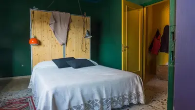 Letto o letti in una camera di Our design of a traditional Sicilian house