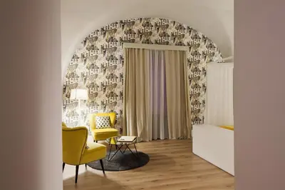 Area soggiorno di Quattro Canti Suites