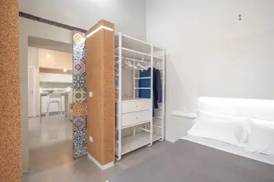Letto o letti in una camera di Casa Berenice