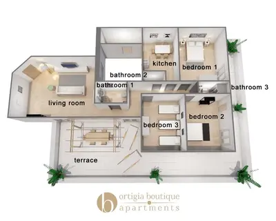 Planimetria di Ortigia Boutique Terrace apt