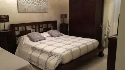 Letto o letti in una camera di Spacious apartment in Pozzallo, sea view, shared pool