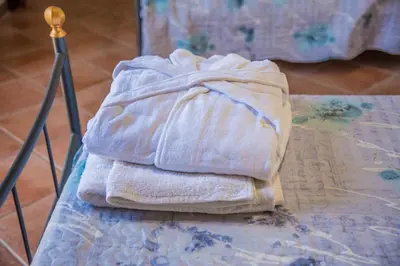 Letto o letti in una camera di B&B Le Balate