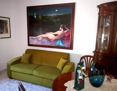 Area soggiorno di Arte' rooms, nel cuore di Siracusa