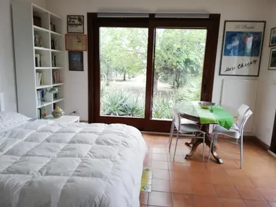 Letto o letti in una camera di Casa Gelsomino