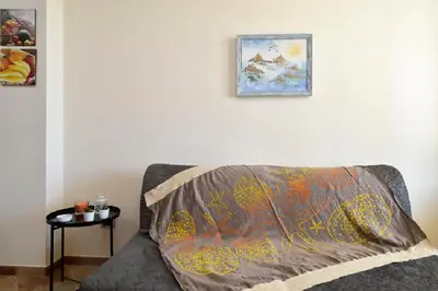Letto o letti in una camera di LA DIGA - Bilocale a Marzamemi, fronte mare
