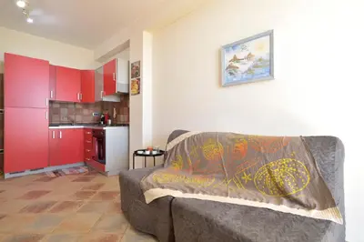Cucina o angolo cottura di LA DIGA - Bilocale a Marzamemi, fronte mare