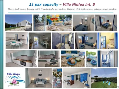 Planimetria di Pool Seaside Relais - VILLE Ninfea, Marea, Rosa e Cassiopea - by the beach in Fontane Bianche Siracusa