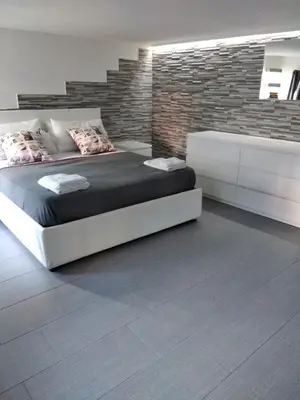 Letto o letti in una camera di Casa di Carlo e Vale
