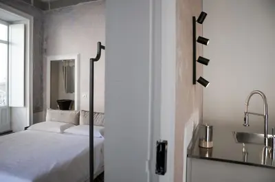 Letto o letti in una camera di Casa Sabir