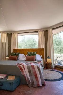 Letto o letti in una camera di IUTA Farm