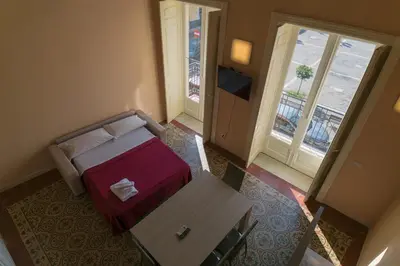 Letto o letti in una camera di Badiula Flat