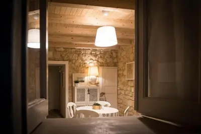 Letto o letti in una camera di Casa Sabir