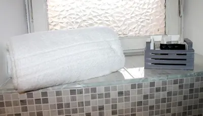 Letto o letti in una camera di Appartamento Il Glicine
