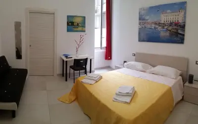 Letto o letti in una camera di Gymnasium