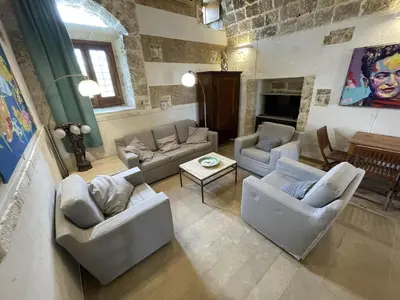 Area soggiorno di Il Dammuso di Noto - Villa con Piscina privata
