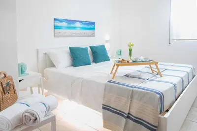 Letto o letti in una camera di Villa Edoné Frontemare