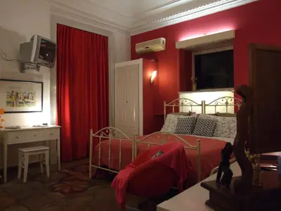 Letto o letti in una camera di B&B Bianca