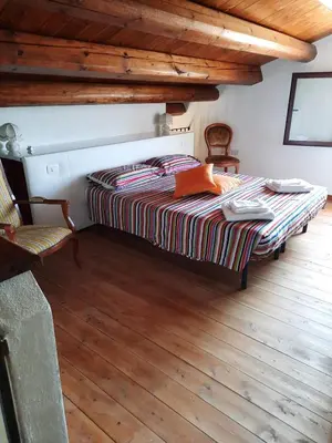 Letto o letti in una camera di Casale Oasi