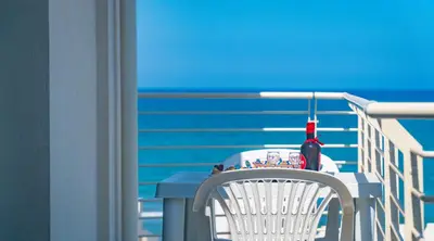 Balcone o terrazza di Laguna Blu Apartment - Panoramic View, Very close to the beach