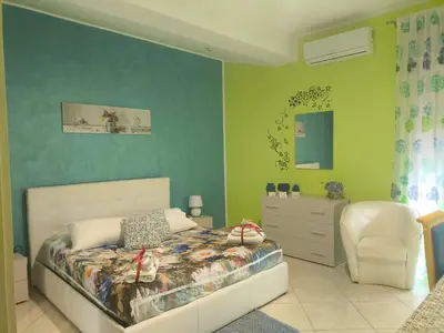 Letto o letti in una camera di Light Blue Room