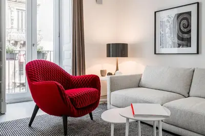 Area soggiorno di Manganelli Suite Apartment