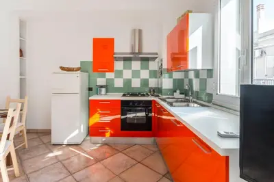 Cucina o angolo cottura di Dabbanna house near the sea, parking & wifi