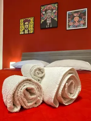 Letto o letti in una camera di Le Gorgoni b&b