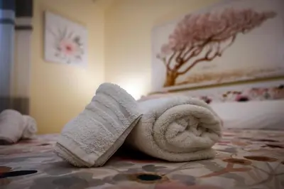 Letto o letti in una camera di Balconcino sugli Ulivi