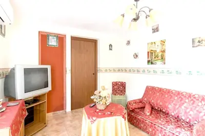 TV o dispositivi per l'intrattenimento presso Comfortable Apartment in Modica, 80 m² + Terrace