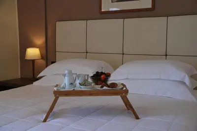 Letto o letti in una camera di Domus Mariae Albergo