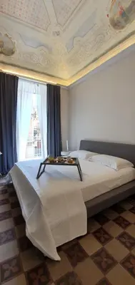 Letto o letti in una camera di Palazzo del Verga