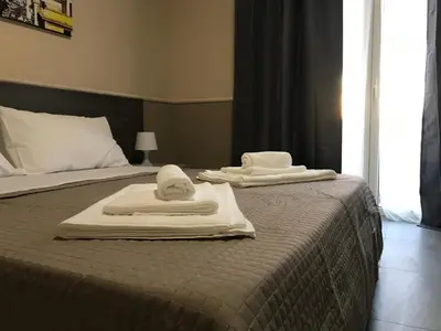 Letto o letti in una camera di Borgo Palombaio