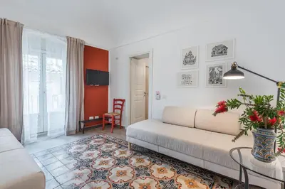 Area soggiorno di Il Baiocco -Ibla Charme Rooms