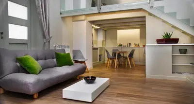 Area soggiorno di Loft moderno Second House Catania 28