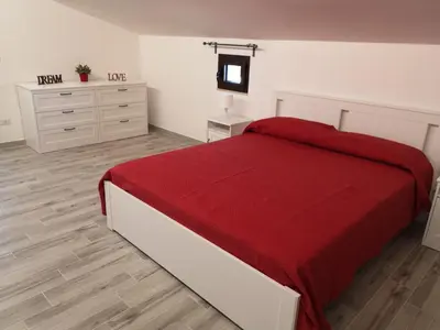Letto o letti in una camera di Villa Engi