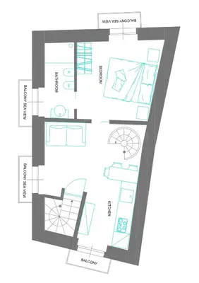 Planimetria di La Gorgone Ortigia Suites