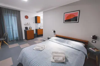 Letto o letti in una camera di Brand new loft