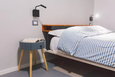 Letto o letti in una camera di Brand new loft