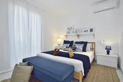 Letto o letti in una camera di Casa Blanca a due passi dal mare