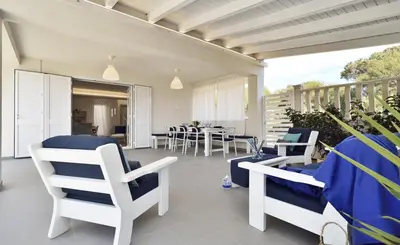 Patio o area all'aperto di Casa Blanca a due passi dal mare
