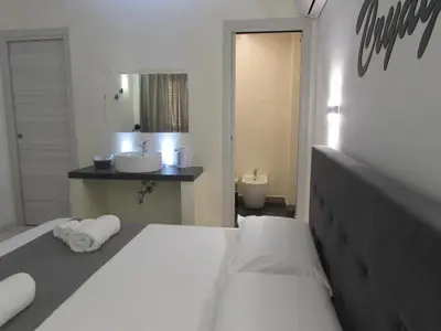 Letto o letti in una camera di B&B CryAgo