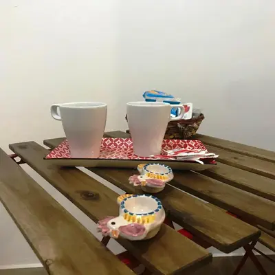 Set per la preparazione di tè e caffè presso Casa vacanza La Collegiata
