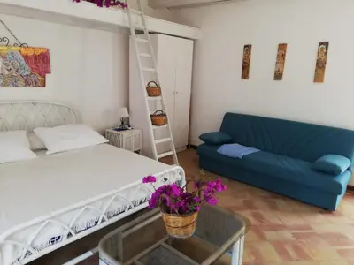 Letto o letti in una camera di Mater Christi