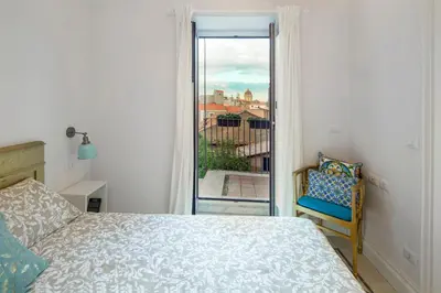 Letto o letti in una camera di Casa do Re