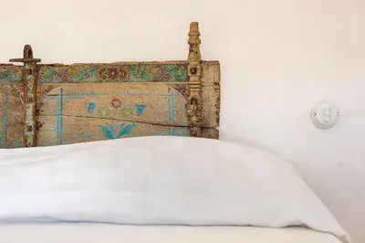 Letto o letti in una camera di Nido di Modica con vista