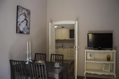 TV o dispositivi per l'intrattenimento presso Parva Domus Intera casa indipendente in centro
