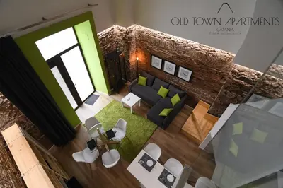 Area soggiorno di Old Town Apartments Catania