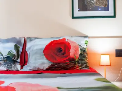 Letto o letti in una camera di Flat near the sea with air conditioning and patio