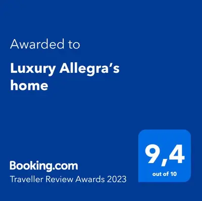 Certificato, attestato, insegna o altro documento esposto da Luxury Allegra’s home