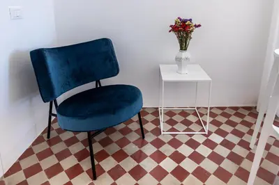 Area soggiorno di Casa Ruiz Suites
